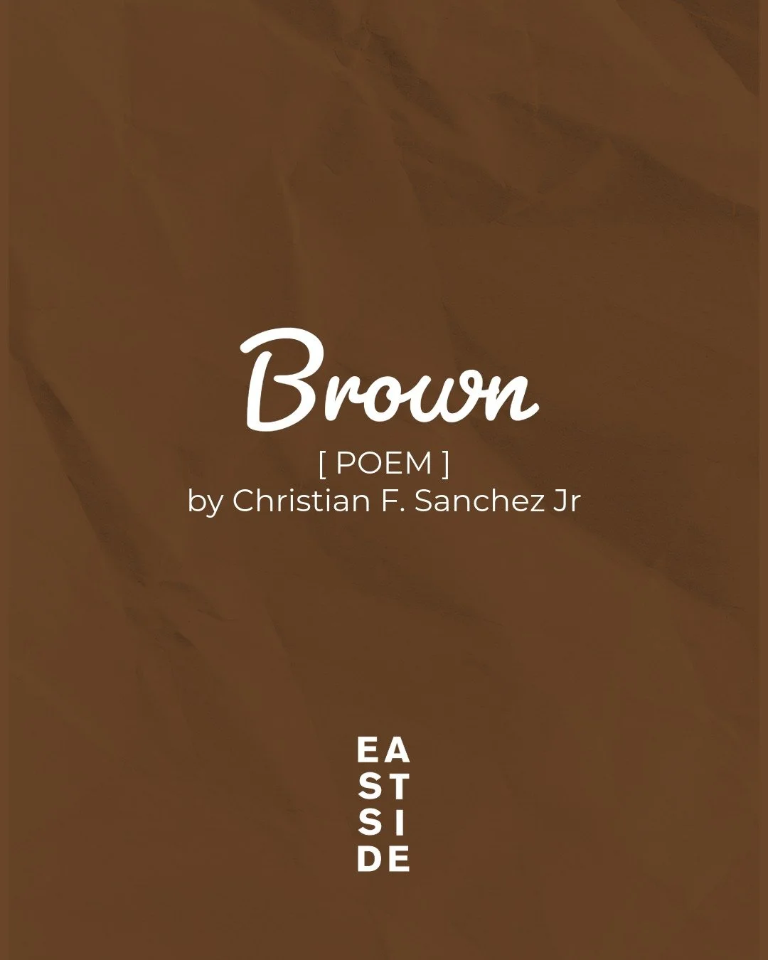 CONTRIBUTING FEATURE 🤎

"Christian F. Sanchez Jr. is a Chicano poet whose words reflect the beauty of nature and life. A devoted protector of animals and the environment, he writes to inspire empathy and awareness. His mission is to spark conne