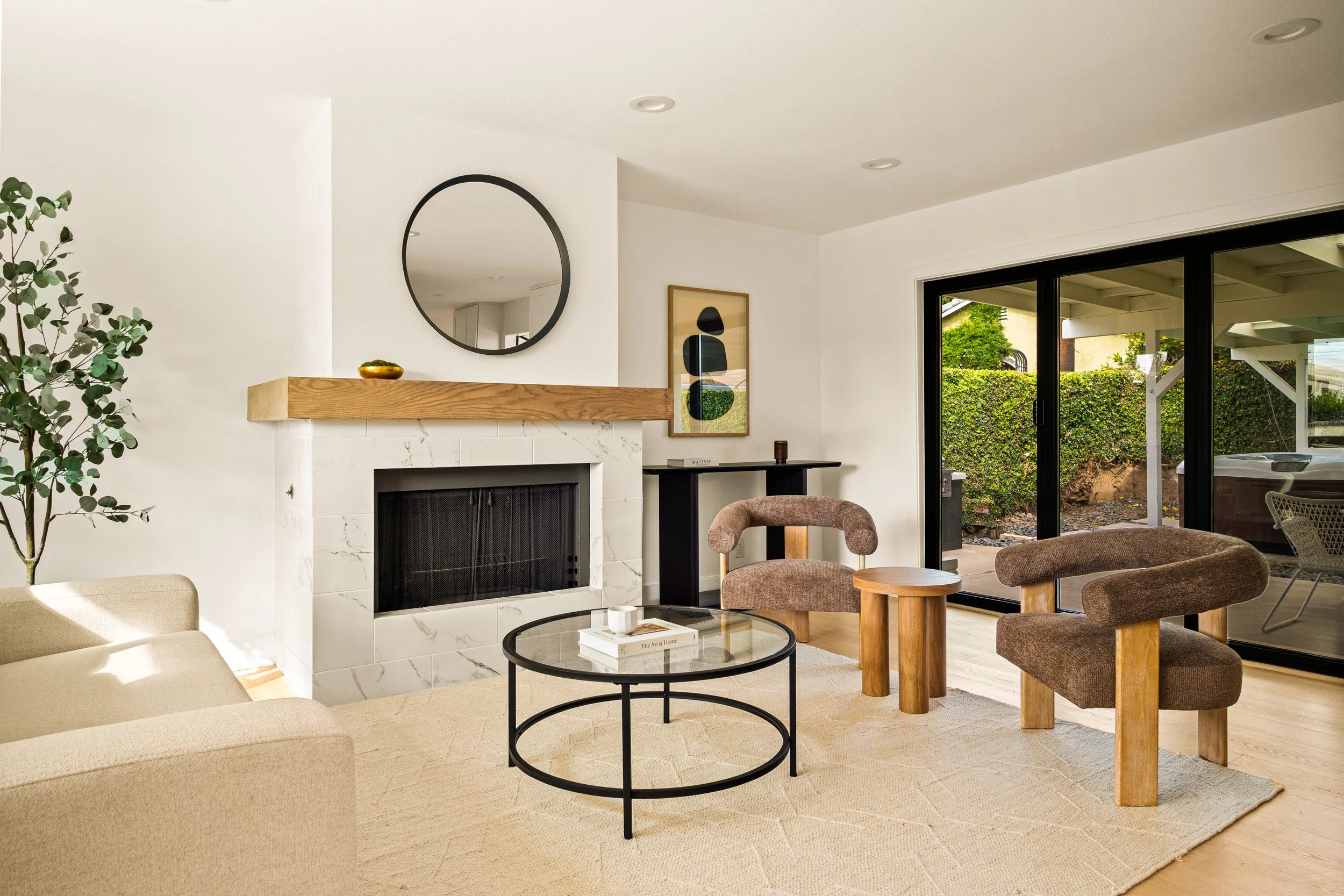 Staged home living room