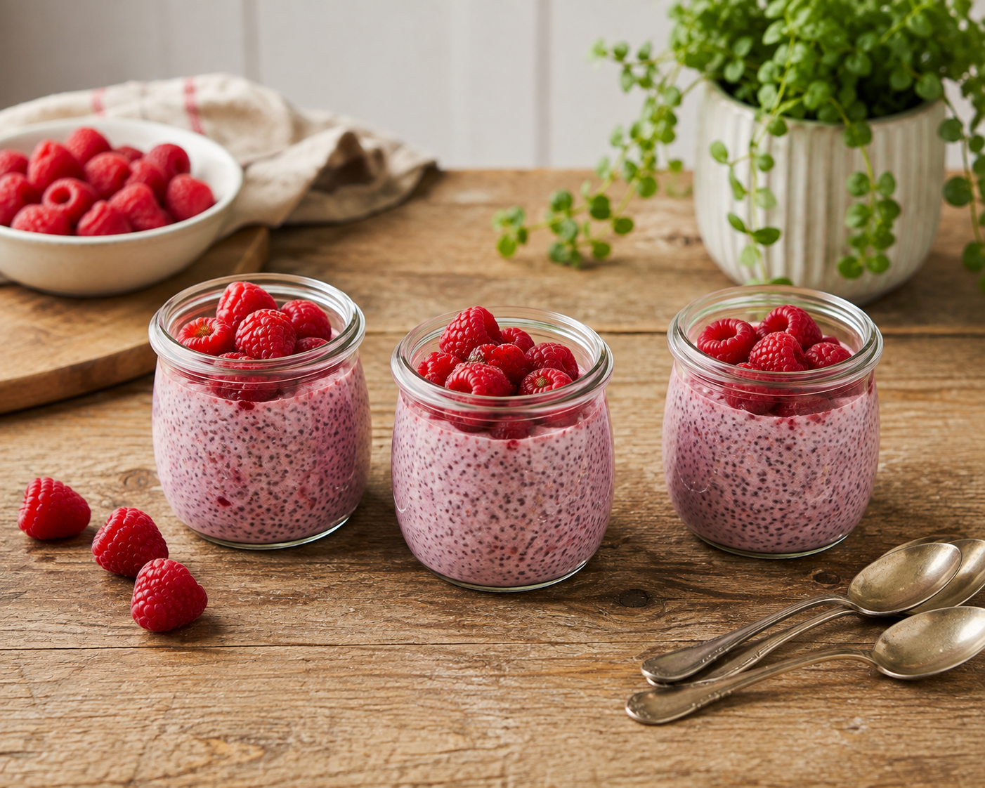Raspberry Chia Seed Pudding