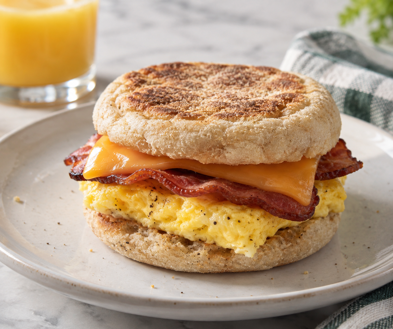 Bacon, Egg, and Cheese Breakfast Sandwiches