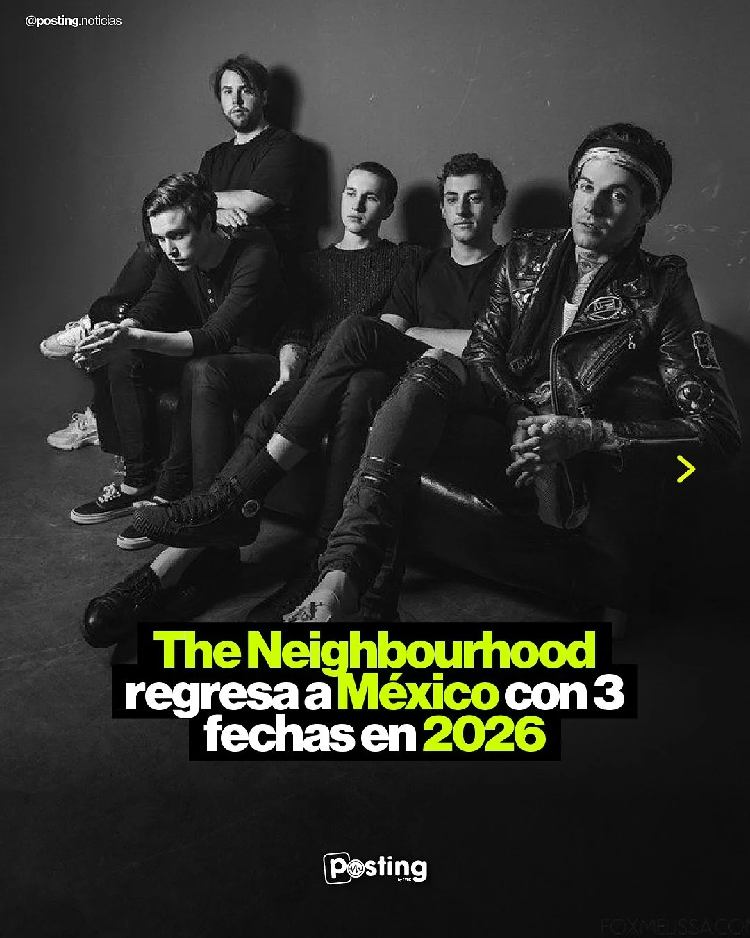 The Neighbourhood regresa a M&eacute;xico en 2026. 🖤

La banda confirm&oacute; tres fechas en el pa&iacute;s para septiembre:

📍 Guadalajara: 21 septiembre &middot; Auditorio Telmex
📍 Monterrey: 23 septiembre &middot; Auditorio Banamex
📍 CDMX: 25