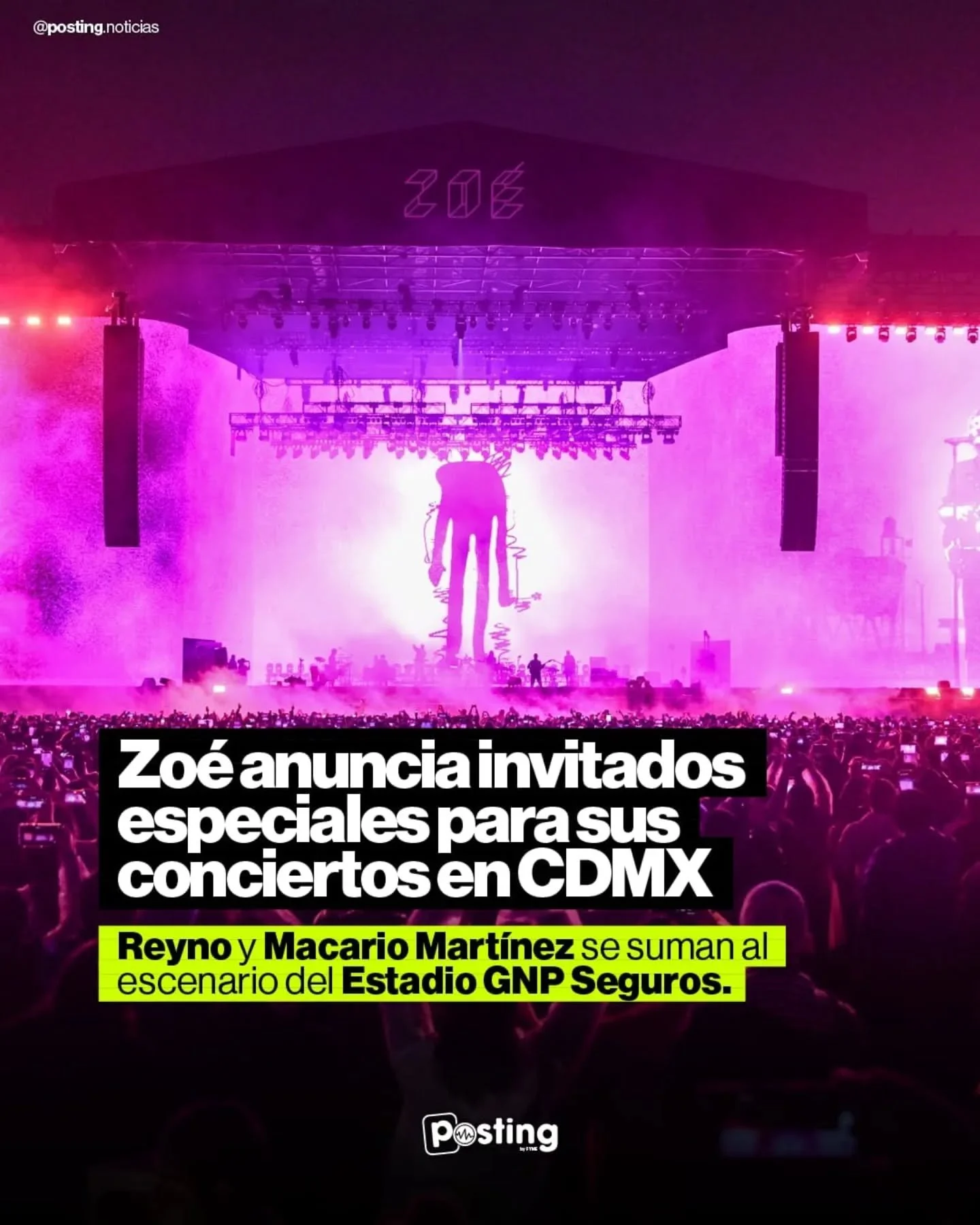 Zo&eacute; ya confirm&oacute; a los invitados que se sumar&aacute;n a sus &uacute;ltimos conciertos del a&ntilde;o en la CDMX 🎶✨. Reyno acompa&ntilde;ar&aacute; a la banda el 12 de noviembre, mientras que Macario Mart&iacute;nez ser&aacute; el invit