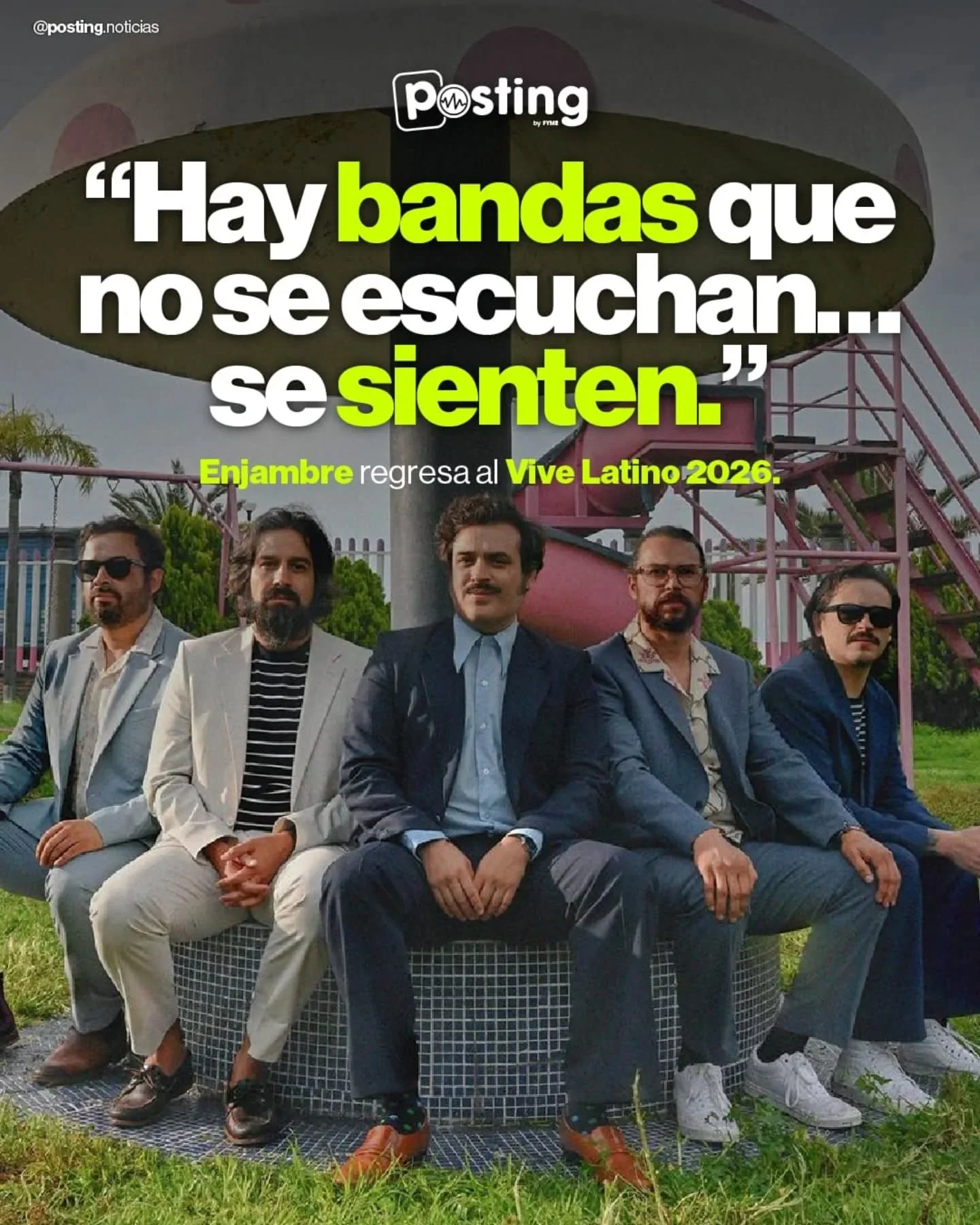 Enjambre formar&aacute; parte del Vive Latino 2026❤️&zwj;🔥

 Llevando su sonido inconfundible al escenario de uno de los festivales m&aacute;s importantes del pa&iacute;s. Conoce un poco m&aacute;s sobre esta gran banda. ✨

Un show imperdible para f