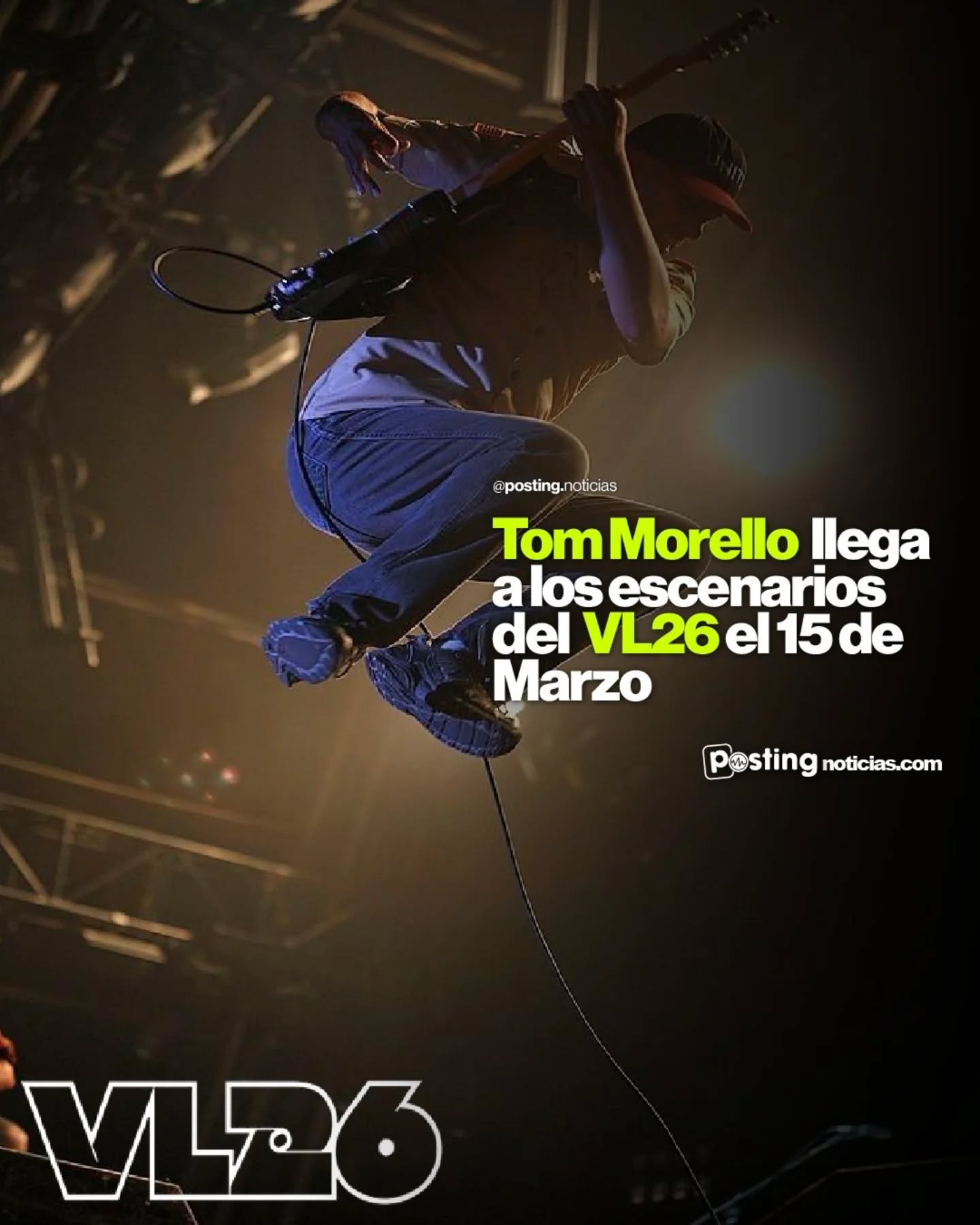 🔥🎸 &iexcl;Tom Morello encender&aacute; el Vive Latino 2026! 🎸🔥

El &iacute;cono de la guitarra, activista y creador de algunos de los riffs m&aacute;s poderosos de la historia llega al Vive Latino 2026 para sacudirlo todo 🤘⚡

Con su estilo incon