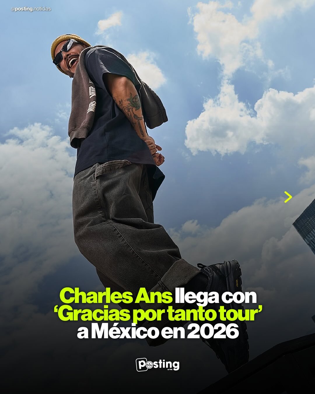 🎤 Charles Ans presenta &lsquo;Gracias por tanto tour&rsquo; en 2026🎤

Quer&eacute;taro, Puebla, Guadalajara y Ciudad de M&eacute;xico comienzan a prepararse, Charles Ans regresa a los escenarios mexicanos para 4 shows inigualables 🎤💥

🏟️ Continu