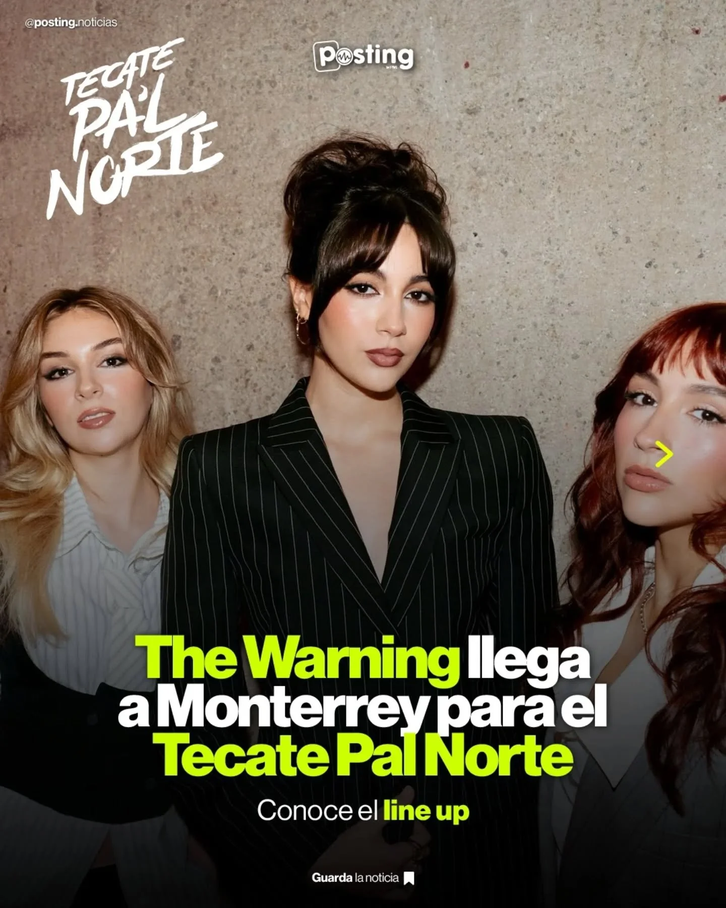 🔥💥 SE VIENE EL CAOS 💥🔥

The Warning llegan al Tecate Pal Norte y el escenario no va a sobrevivir 🤘⚡
Riffs poderosos, energ&iacute;a brutal y rock mexicano en su punto m&aacute;s alto 🎸🔥

Prep&aacute;rense para gritar, saltar y perder la voz.
&