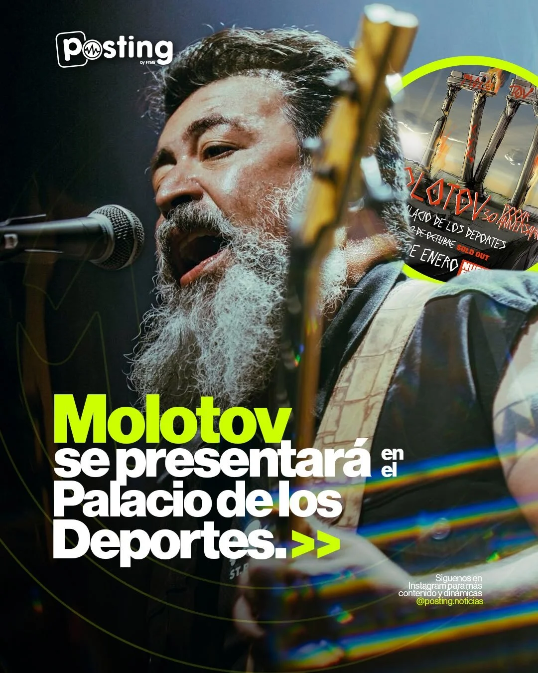🔥🎸 Molotov har&aacute; vibrar al Palacio de los Deportes 🎸🔥

Prep&aacute;rate porque enero cerrar&aacute; con broche de oro junto a una de las bandas de rock mexicano m&aacute;s importantes de todos los tiempos: Molotov 🎸🔥

🗓️ 31 de enero de 2