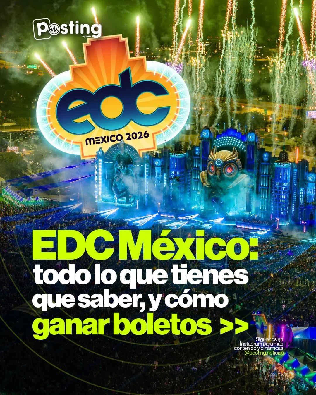 EDC M&eacute;xico 2026 ya se perfila como uno de los eventos m&aacute;s importantes del a&ntilde;o en la Ciudad de M&eacute;xico ⚡🎡 Con escenarios confirmados, artistas de talla internacional y una producci&oacute;n que convierte el festival en una 