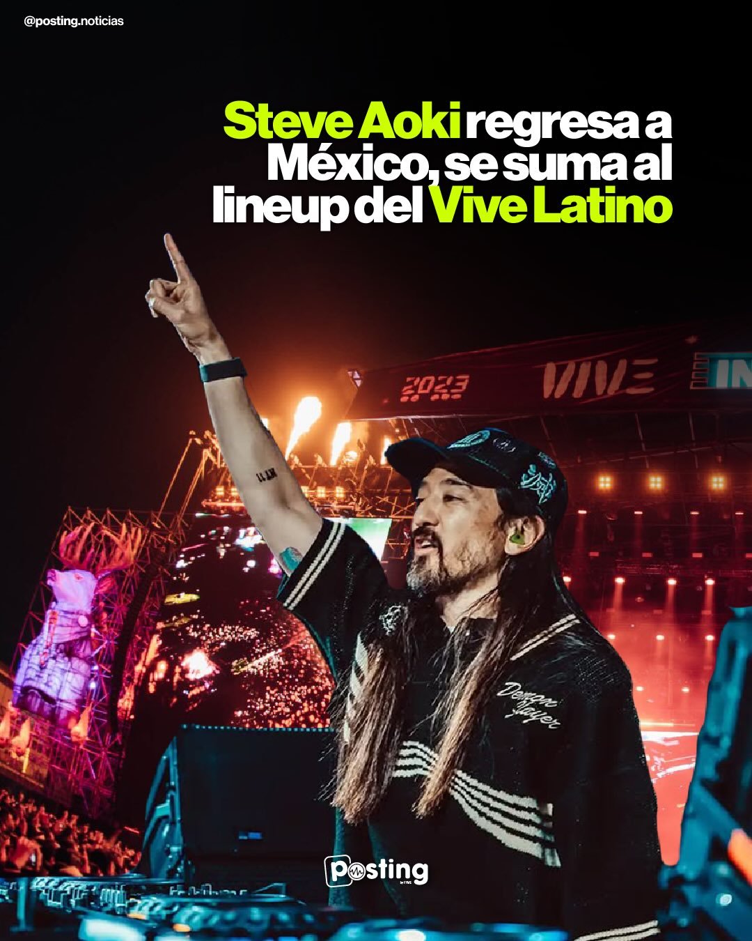 🎧🔥 Steve Aoki se suma al Vive Latino 2026 🔥🎧

Tras la cancelaci&oacute;n de Moby, Steve Aoki se integra al lineup del Vive Latino y se presentar&aacute; el domingo 15 de marzo de 2026, llevando su energ&iacute;a al festival.

📅 14 y 15 de marzo 