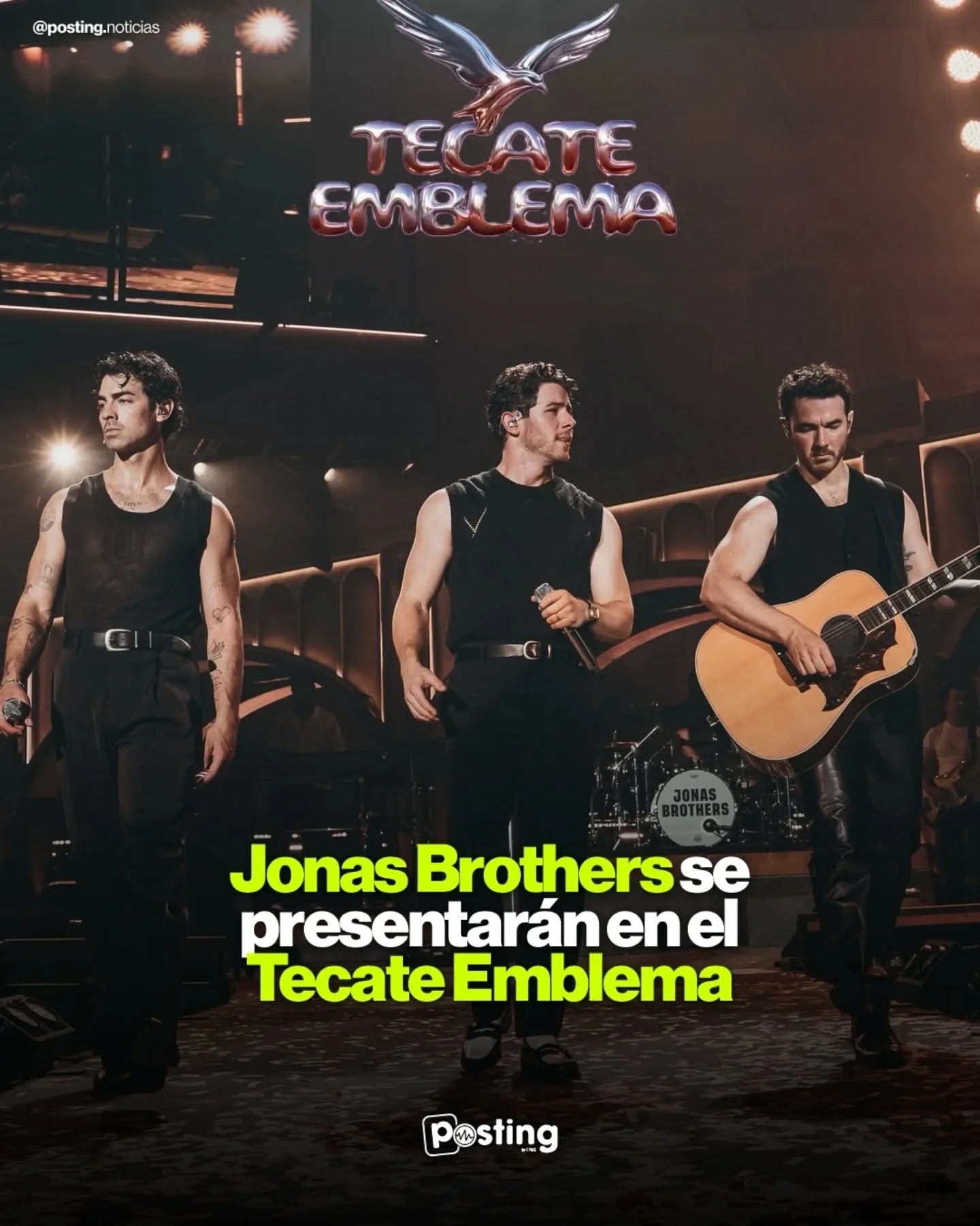 &iexcl;Los Jonas Brothers aterrizan en el Tecate Emblema este mayo! ✨

Kevin, Joe y Nick llegan a la CDMX para recordarnos por qu&eacute; son los reyes del pop y hacernos gritar "S.O.S." a todo pulm&oacute;n. 🎤🆘

Prepara el outfit, el gli