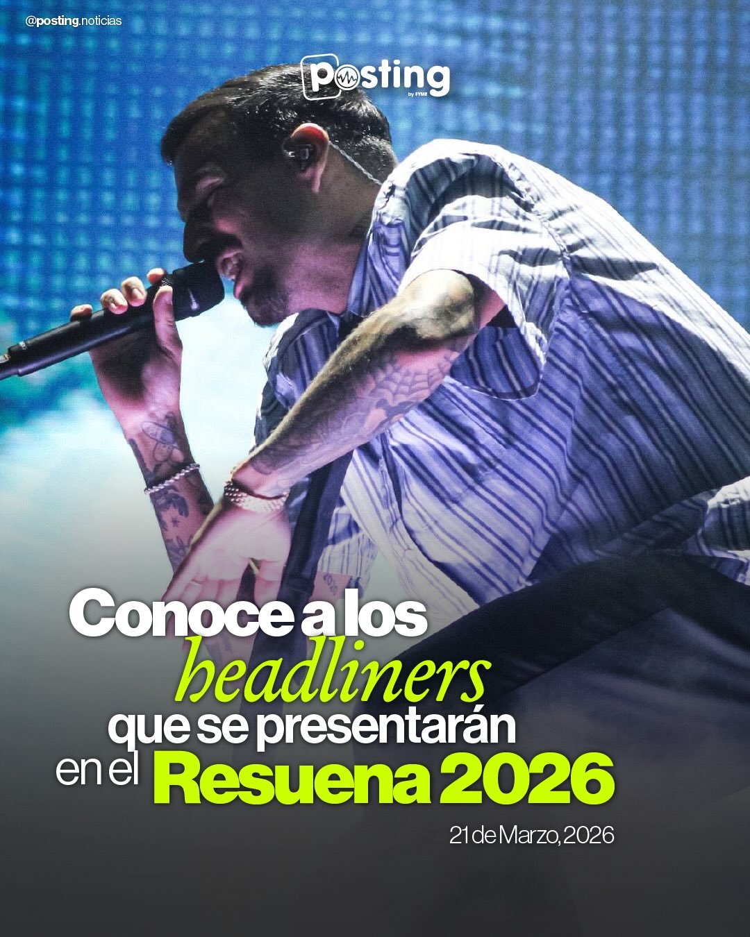 &iexcl;Faltan 7 d&iacute;as para Resuena Dos Equis! 🎤

Los headliners est&aacute;n listos para hacer resonar Cholula, Rels B, Yandel Sinf&oacute;nico, Omar Courtz y Manuel Turizo llegan a encender el escenario de Resuena Dos Equis este 21 de marzo e
