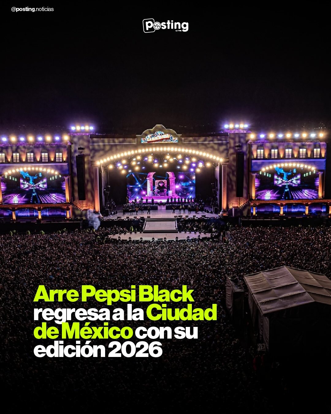 &iexcl;Ya inici&oacute; la Venta Compas! 🤠🎟️

La fiesta se acerca: Arre Pepsi Black regresa al Aut&oacute;dromo Hermanos Rodr&iacute;guez en septiembre ✨🎤

Prep&aacute;rate este 5 y 6 de septiembre para uno de los festivales de regional mexicano m