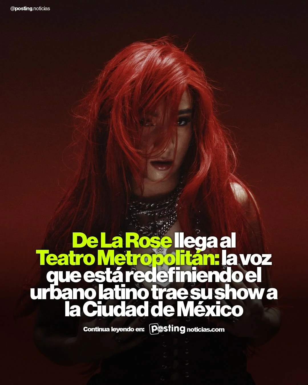 De La Rose llega al Teatro Metropolit&aacute;n de CDMX el 23 de septiembre 🇵🇷🎤 

La cantante puertorrique&ntilde;a De La Rose anunci&oacute; su primer concierto en solitario en M&eacute;xico 🙌 y la cita ser&aacute; en uno de los escenarios m&aacu