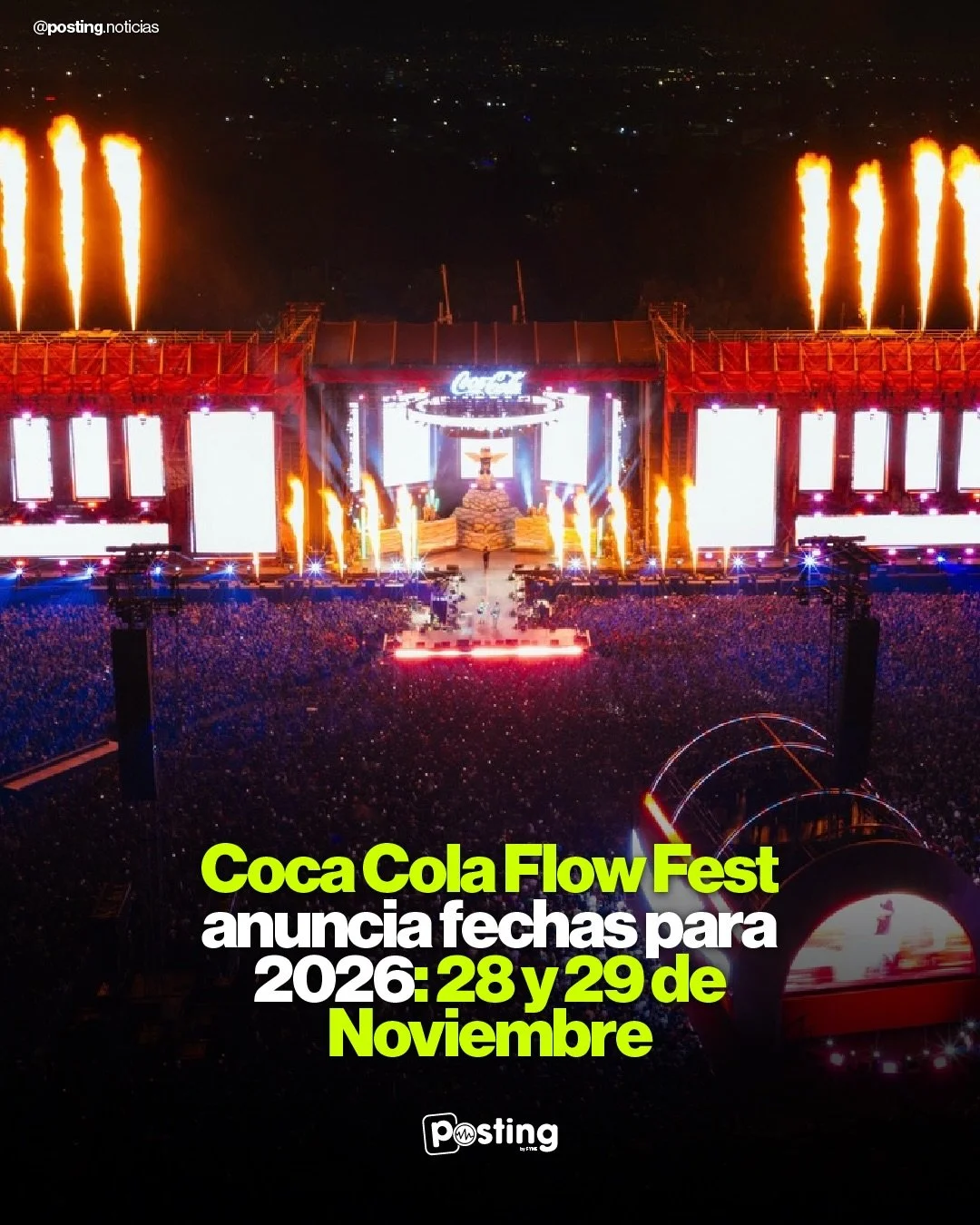 COMPLETAMENTE OFICIAL! 🔴

@cocacola_flow ya tiene fechas para su pr&oacute;xima edici&oacute;n en la Ciudad de M&eacute;xico. 🇲🇽🔥

Uno de los festivales m&aacute;s importantes de m&uacute;sica urbana regresa el 28 y 29 de Noviembre al Aut&oacute;