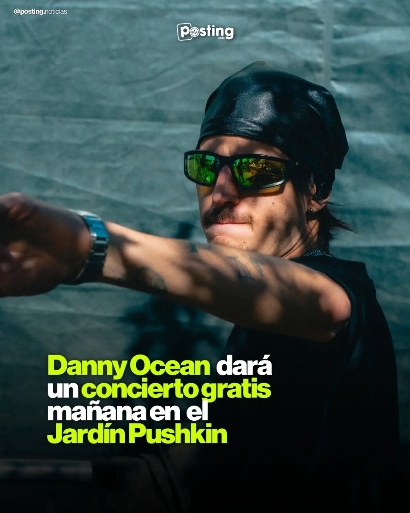 Danny Ocean subi&oacute; a sus historias que estar&aacute; tocando gratis el d&iacute;a de ma&ntilde;ana, a las 5 de la tarde en el Jard&iacute;n Pushkin, alrededor de 7 canciones de las m&aacute;s recientes. ❤️&zwj;🔥

Cu&eacute;ntanos si ir&aacute;