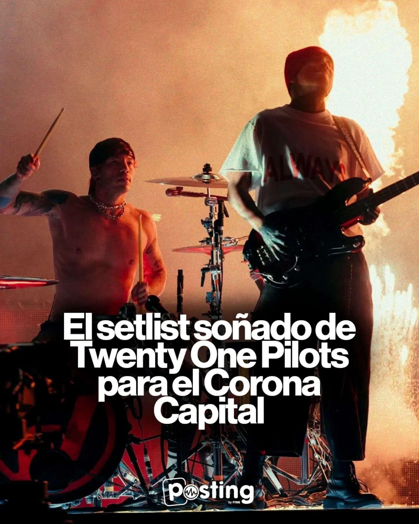 El regreso de Twenty One Pilots al Corona Capital no es un concierto cualquiera: es la culminaci&oacute;n de una era. 

Con Clancy, Tyler y Josh cerraron una historia &eacute;pica de casi diez a&ntilde;os, y el fandom mexicano se muere por escuchar e