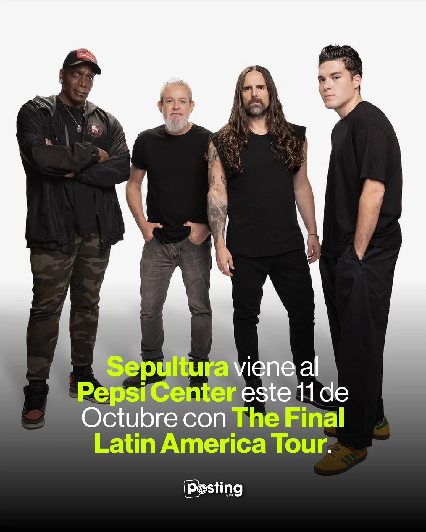 Es oficial! Sepultura est&aacute; de vuelta en CDMX con su "The Final Latin America Tour".⚡️🎹
No te pierdas esta oportunidad de vivir en vivo los himnos que marcaron la historia del metal. 🇧🇷🇲🇽

📅 Fecha: 11 de Octubre 
🏟️ Lugar: Peps