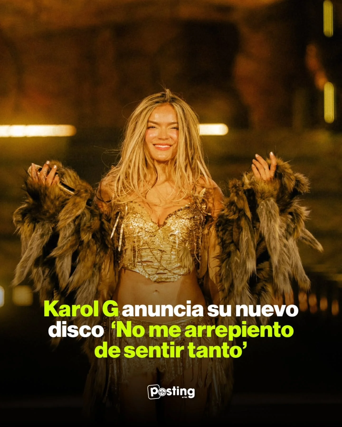 &iexcl;La Bichota viene con todo! 🧡✨

@karolg nos sorprende con el anuncio oficial de su nuevo disco: "No me arrepiento de sentir tanto". 🎶

Prep&aacute;rense para un viaje lleno de emociones y sentimiento del qu&eacute; no se pueden perd