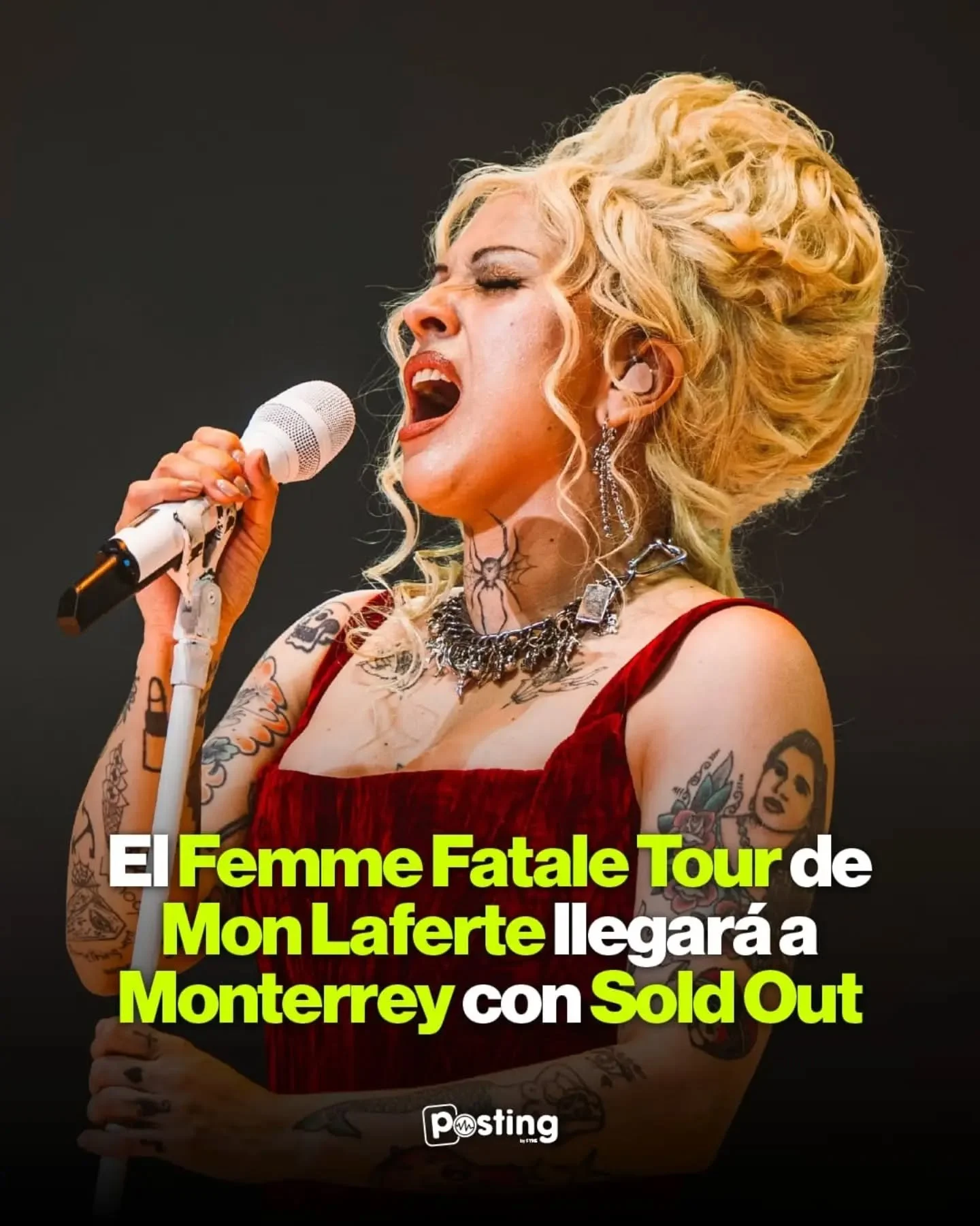 @monlaferte volver&aacute; a encontrarse con su p&uacute;blico en Monterrey este 17 de noviembre como parte del Femme Fatale Tour, una fecha que ya cuenta con boletos agotados. 🎤✨

Tras recorrer distintas ciudades del pa&iacute;s durante esta gira, 