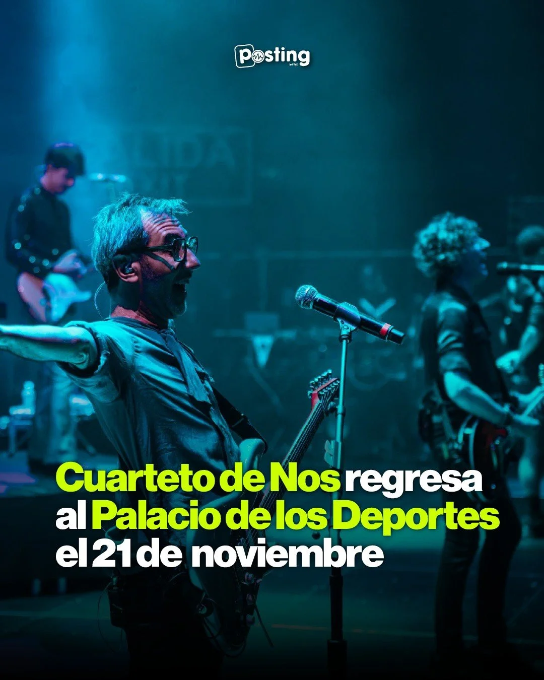 &iexcl;El Cuarteto de Nos vuelve a CDMX! 🇲🇽❤️
Prep&aacute;rate para una noche inolvidable. El Palacio de los Deportes se llenar&aacute; de la magia de Cuarteto de Nos el pr&oacute;ximo 21 de noviembre. 

Consigue tus entradas a partir del 5 de agos