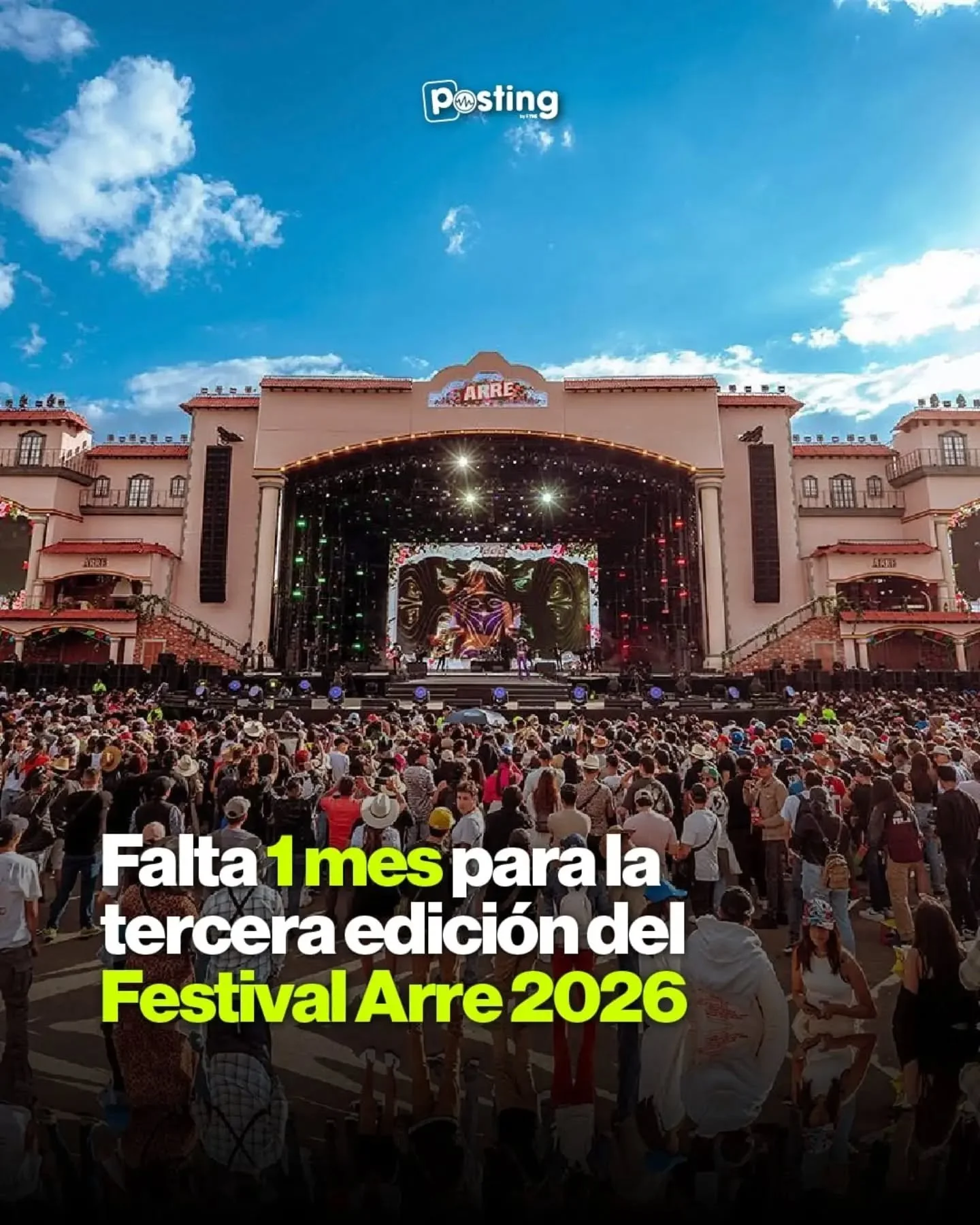 Falta solo 1 mes para que el @festivalarre regrese a la CDMX.🤠

Banda MS, Alejandro Fern&aacute;ndez, Los Tucanes de Tijuana, Gabito Ballesteros, Eslab&oacute;n Armado, Los Dos Carnales y muchos m&aacute;s se reunir&aacute;n el pr&oacute;ximo 5 y 6 