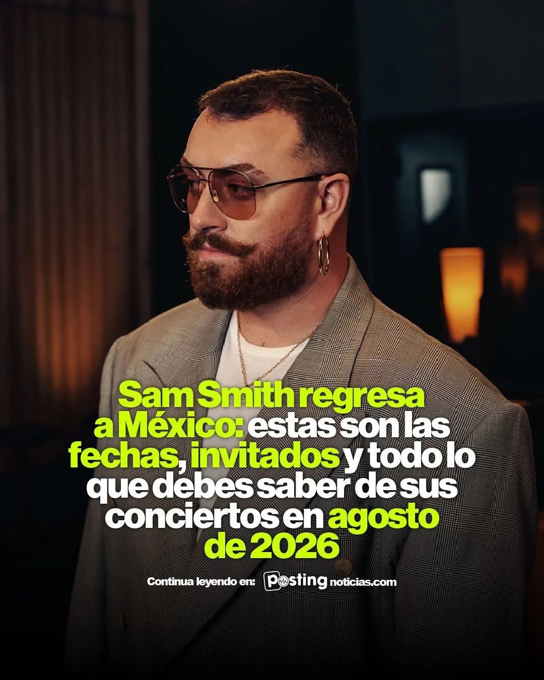 &iquest;En qu&eacute; fecha nos vemos? 🎤✨ Sam Smith confirma 5 fechas en M&eacute;xico para este mes de agosto de 2026 con el tour To Be Free.

Guadalajara y CDMX se preparan para recibir una de las voces m&aacute;s potentes de la m&uacute;sica actu