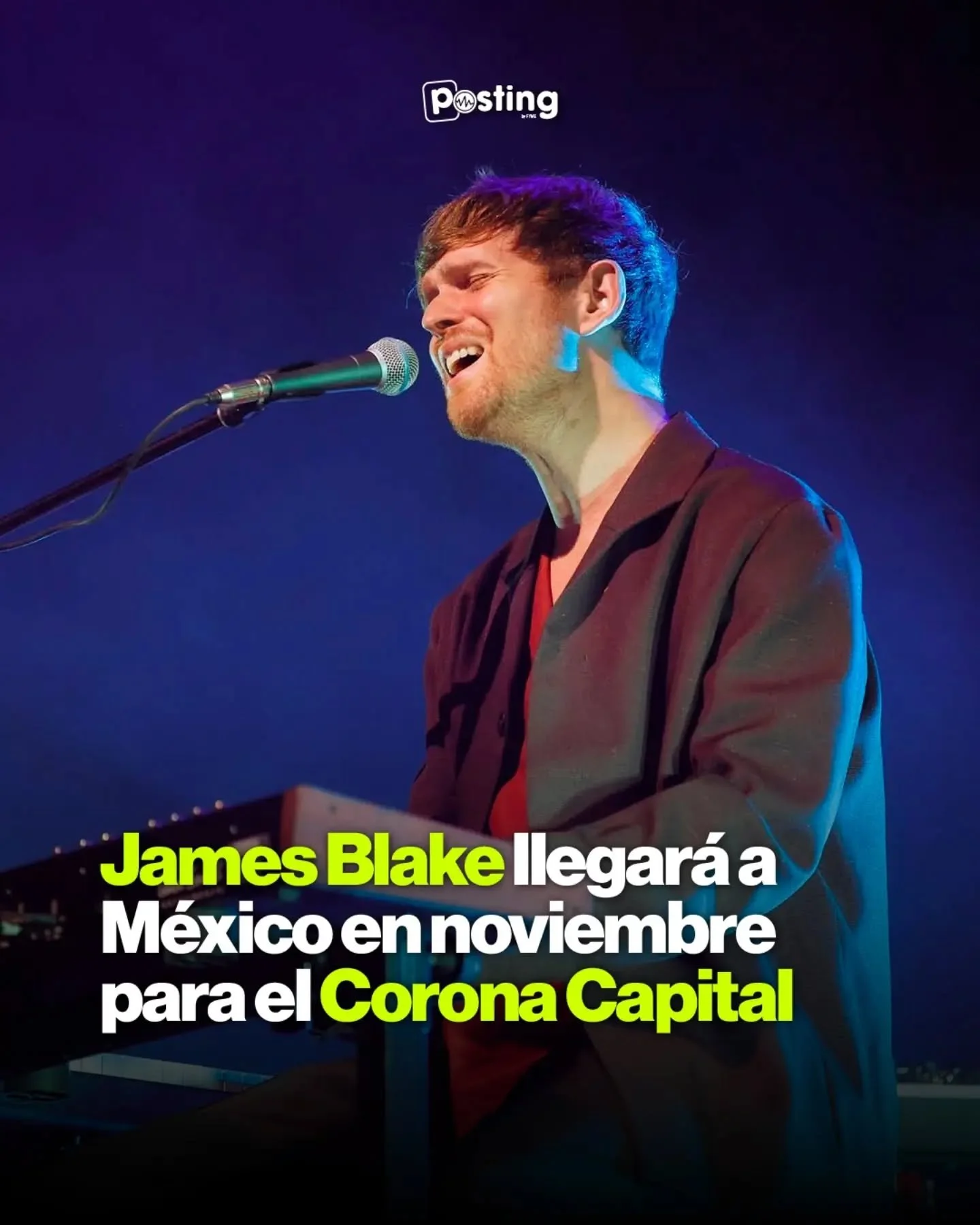 @jamesblake regresar&aacute; a M&eacute;xico este 20 de noviembre present&aacute;ndose en el @coronacapital .🇲🇽

El cantante brit&aacute;nico se presentara el primer d&iacute;a del festival, compartiendo escenario con Gorillaz, Mumford &amp; Sons, 
