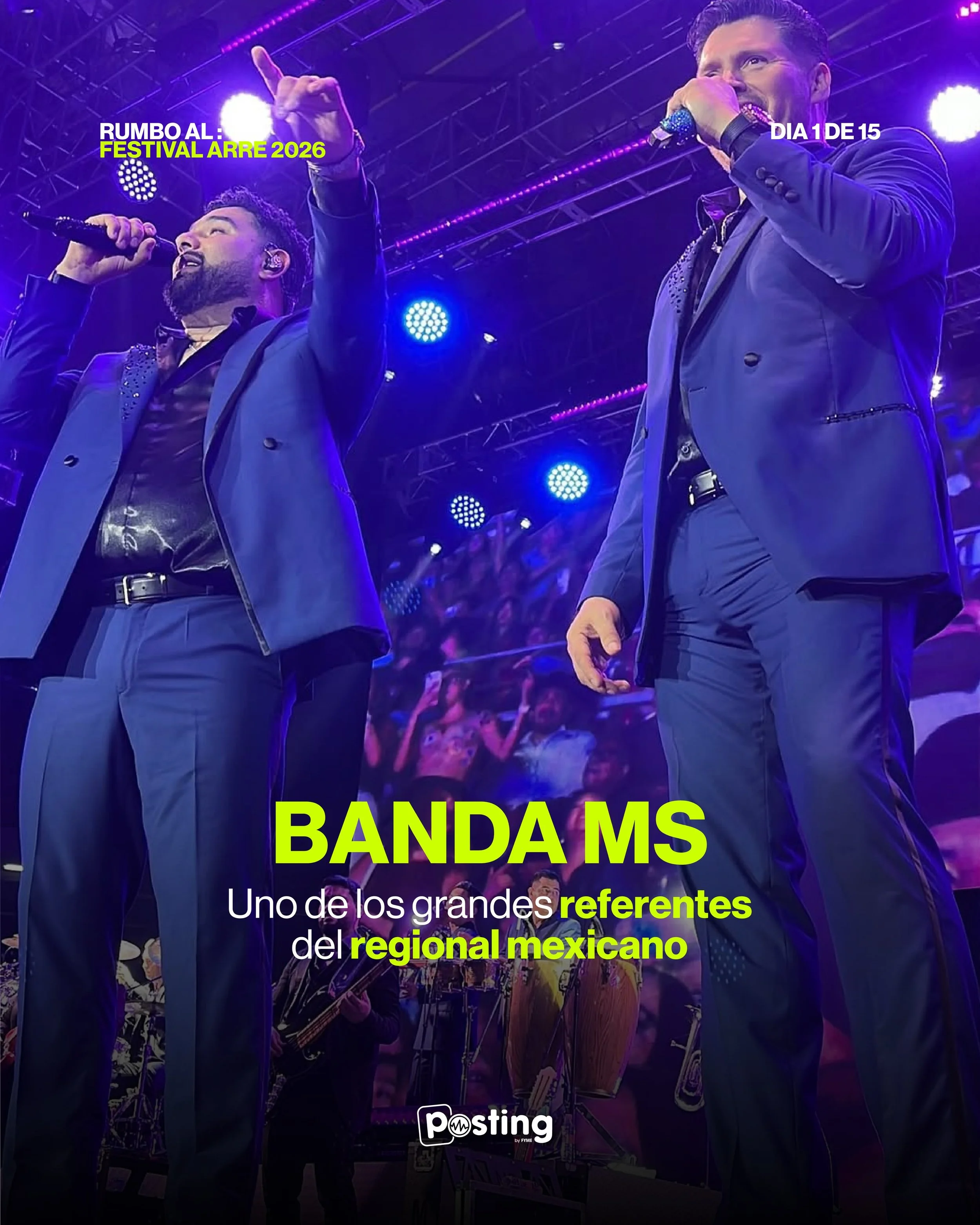 &iexcl;Arrancamos la cuenta regresiva! 🔥

D&iacute;a 1 de 15: Rumbo al Festival ARRE 2026 🤠

Si hablamos de gigantezcos pilares en la m&uacute;sica, Banda MS encabeza la lista como uno de los m&aacute;ximos referentes del regional mexicano. Sus &ea