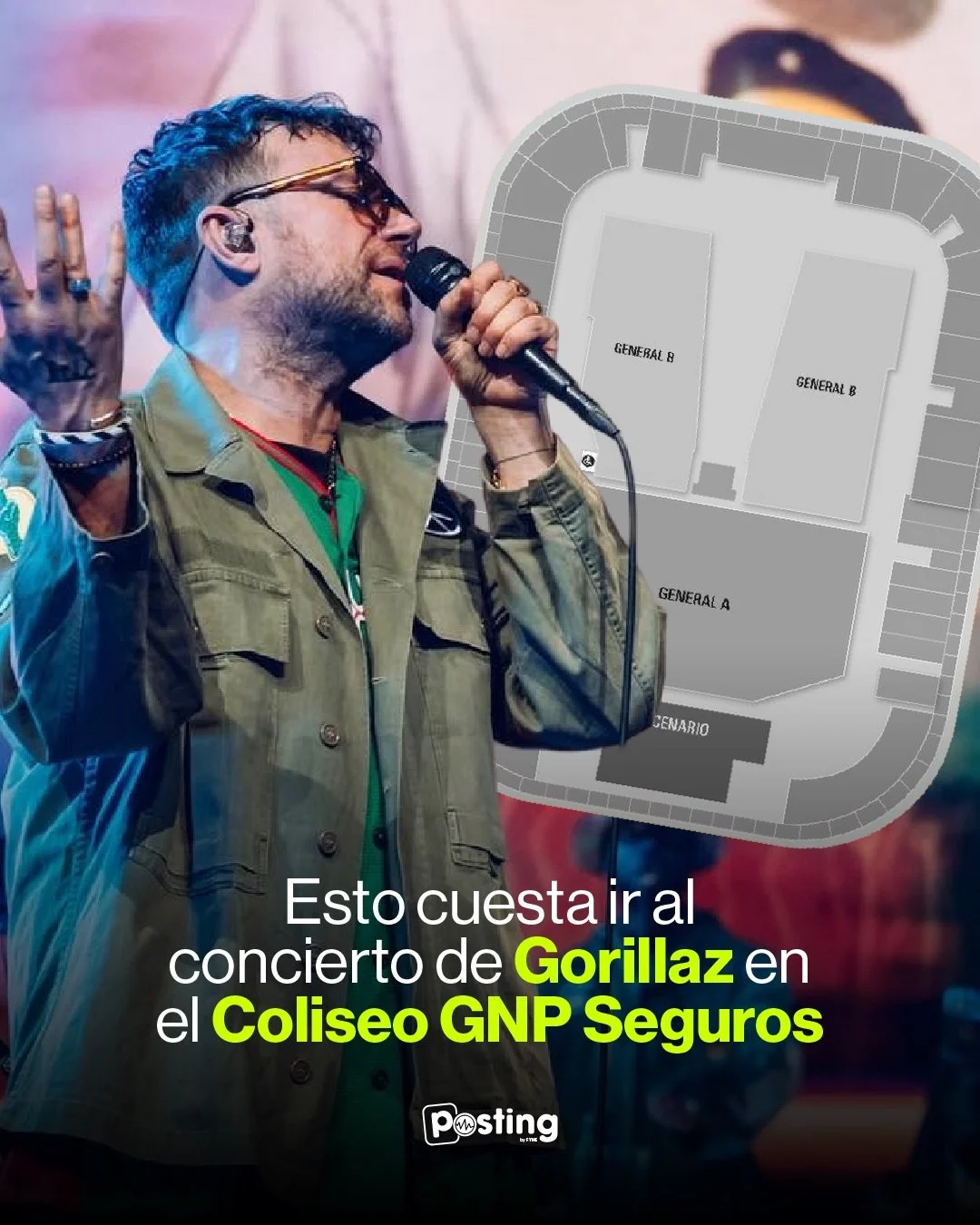 &iexcl;MAPA Y PRECIOS OFICIALES!

@Gorillaz llega a Guadalajara con The Mountain Tour 2026 este 9 de diciembre en el Coliseo GNP Seguros. 🦍🇲🇽

Te dejamos el desglose de zonas y precios para que conozcas todas las opciones y vayas preparando el pre
