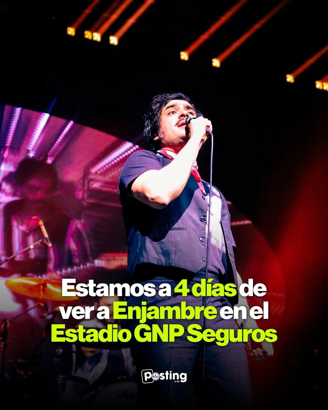 &iexcl;La cuenta regresiva es oficial! 🚀

Estamos a solo 4 d&iacute;as de presenciar el regreso &eacute;pico de Enjambre a la CDMX, tomando el escenario del nuevo e impresionante Estadio GNP Seguros.

Prep&aacute;rate para cantar a todo pulm&oacute;