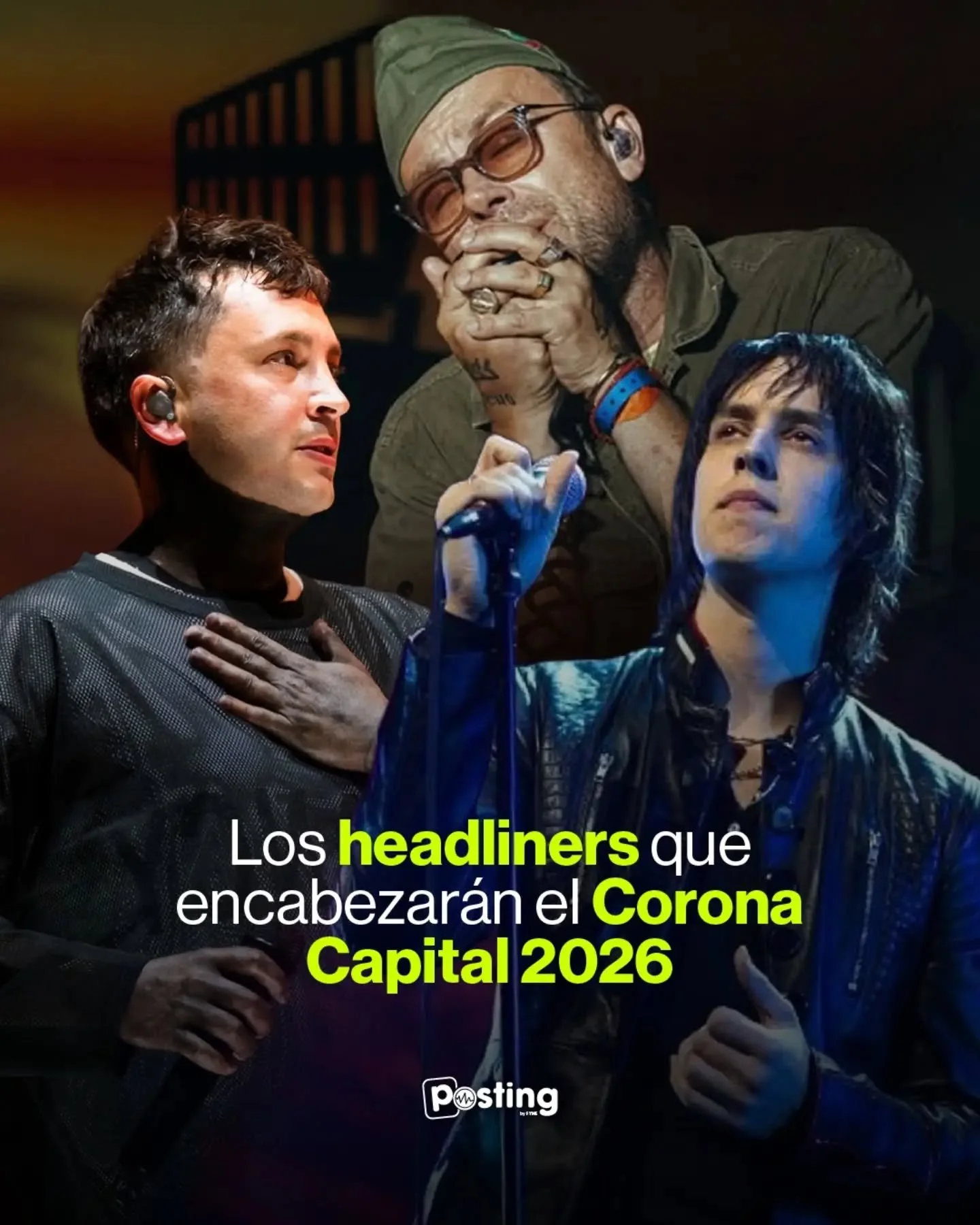 Hay nombres que llenan estadios por s&iacute; solos, pero  reunidos en un mismo fin de semana es otra historia. 🎞️✨

El dise&ntilde;o del Corona Capital 2026 lo deja claro: esta edici&oacute;n est&aacute; construida sobre pilares musicales imponente
