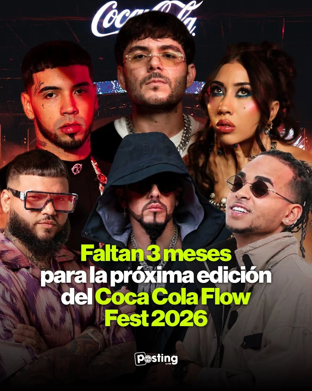 El conteo regresivo ya comenz&oacute;. 🔥

En tres meses, la CDMX volver&aacute; a convertirse en punto de encuentro para los amantes del reggaet&oacute;n, trap y m&uacute;sica urbana con una nueva edici&oacute;n del Coca-Cola Flow Fest.

El 28 y 29 