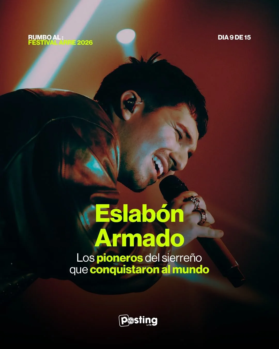 &iquest;Qui&eacute;n m&aacute;s est&aacute; contando los d&iacute;as para el Festival Arre 2026? 🤔

Nosotros estamos en el D&Iacute;A 9 de 15 y la emoci&oacute;n es real con artistas como Eslab&oacute;n Armado.🌟 

Su m&uacute;sica ha cruzado fronte