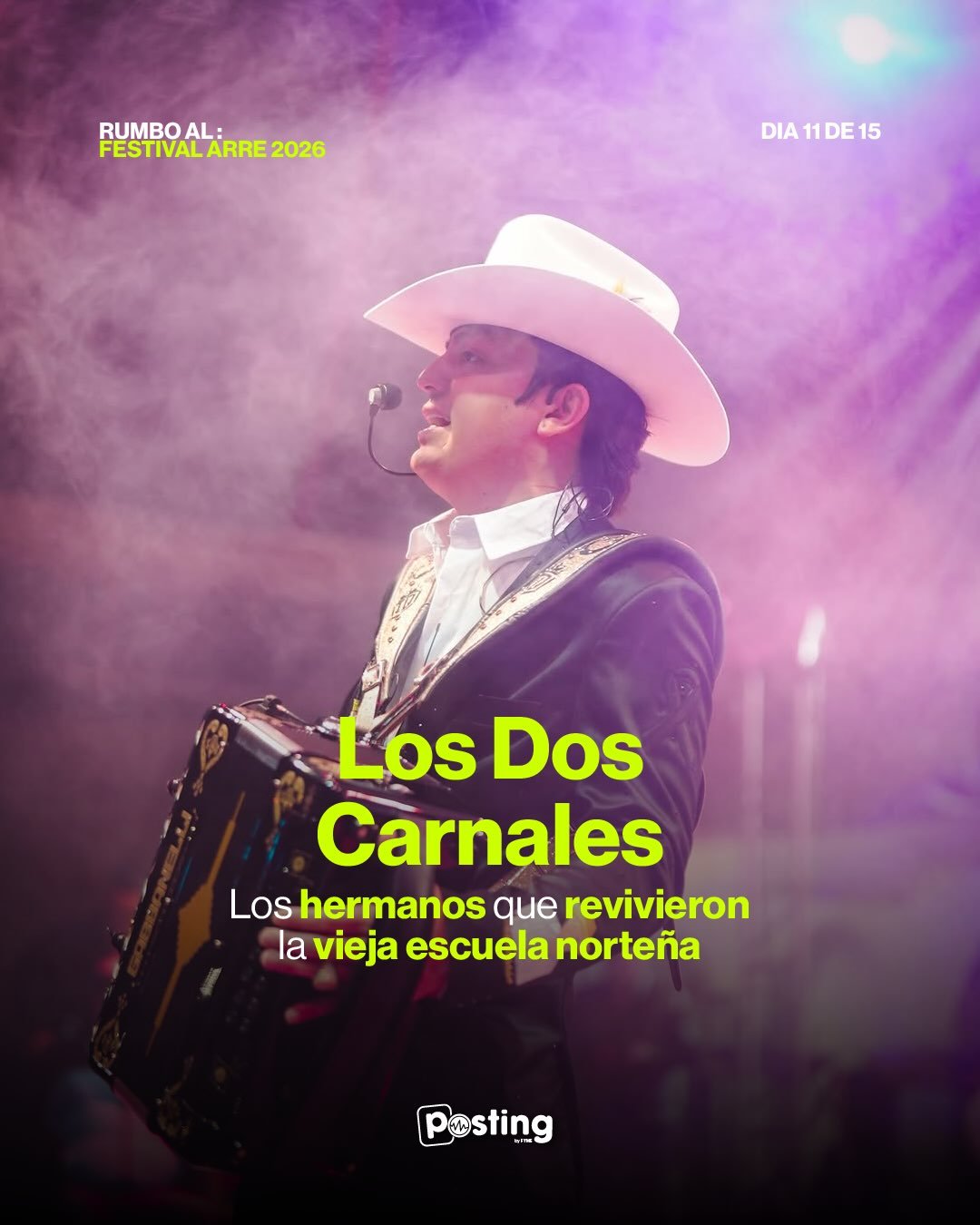 El acorde&oacute;n y la tradici&oacute;n se apoderan del escenario! 🪗🔥 

D&iacute;a 11 de 15 rumbo al Festival ARRE 2026, le rendimos honor a Los Dos Carnales, la dupla de hermanos que devolvi&oacute; a la vida el sonido aut&eacute;ntico de la viej