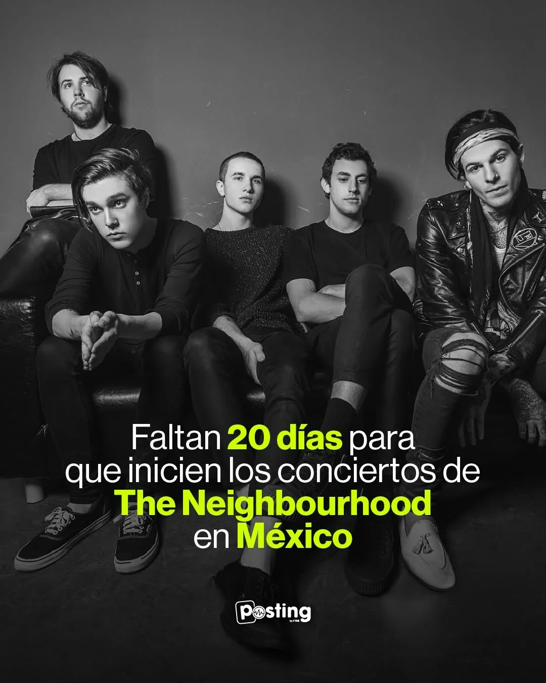 Cada vez falta menos para volver a escuchar a The Neighbourhood en M&eacute;xico. 🖤

La banda estadounidense regresar&aacute; al pa&iacute;s este septiembre como parte de su The Wourld Tour, con cuatro presentaciones entre Guadalajara, Monterrey y C