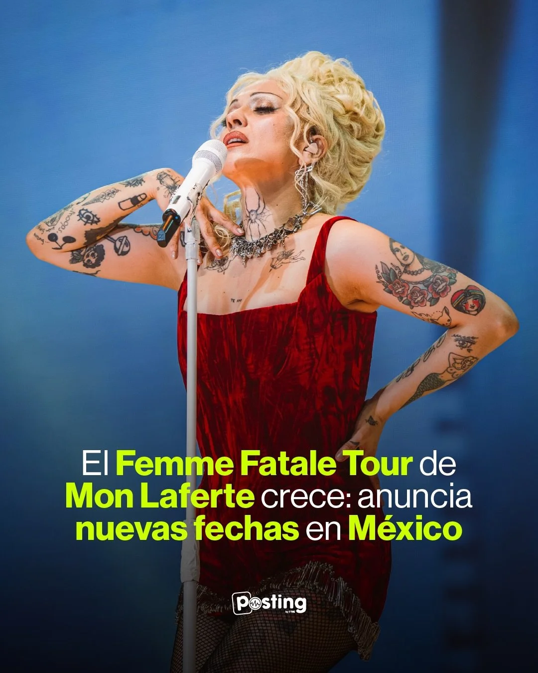 @MonLaferte suma nuevas fechas a su Femme Fatale Tour en M&eacute;xico.🇲🇽

La cantante chilena contin&uacute;a ampliando su recorrido por el pa&iacute;s tras la gran respuesta del p&uacute;blico. A las presentaciones ya anunciadas se suman cuatro n
