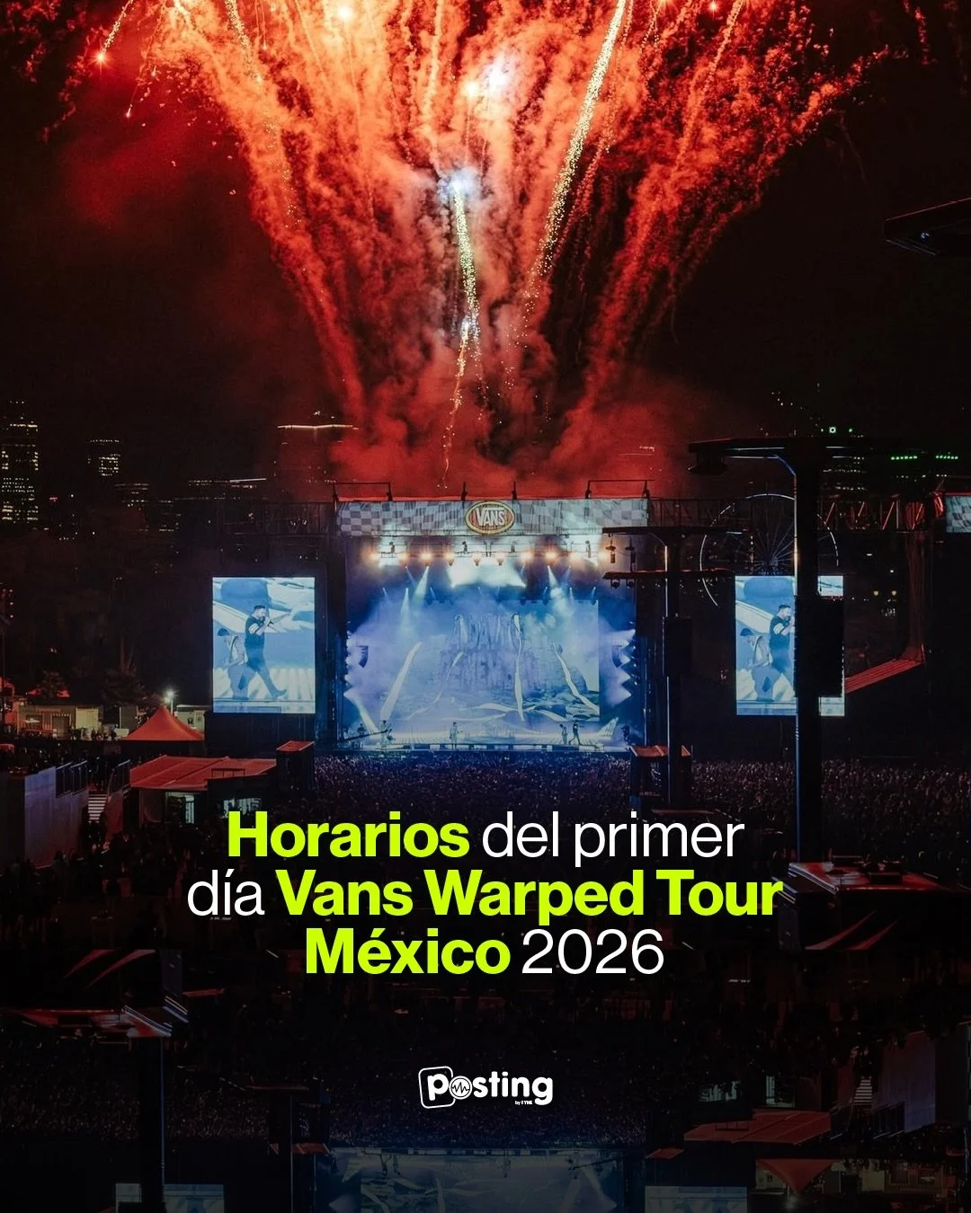 &iexcl;YA TENEMOS LOS HORARIOS DEL PRIMER D&Iacute;A DEL VANS WARPED TOUR M&Eacute;XICO 2026! 🔥

Te dejamos todos los horarios por escenario para que armes tu ruta y decidas qu&eacute; bandas no te quieres perder. 👀

&iquest;Cu&aacute;l es tu banda