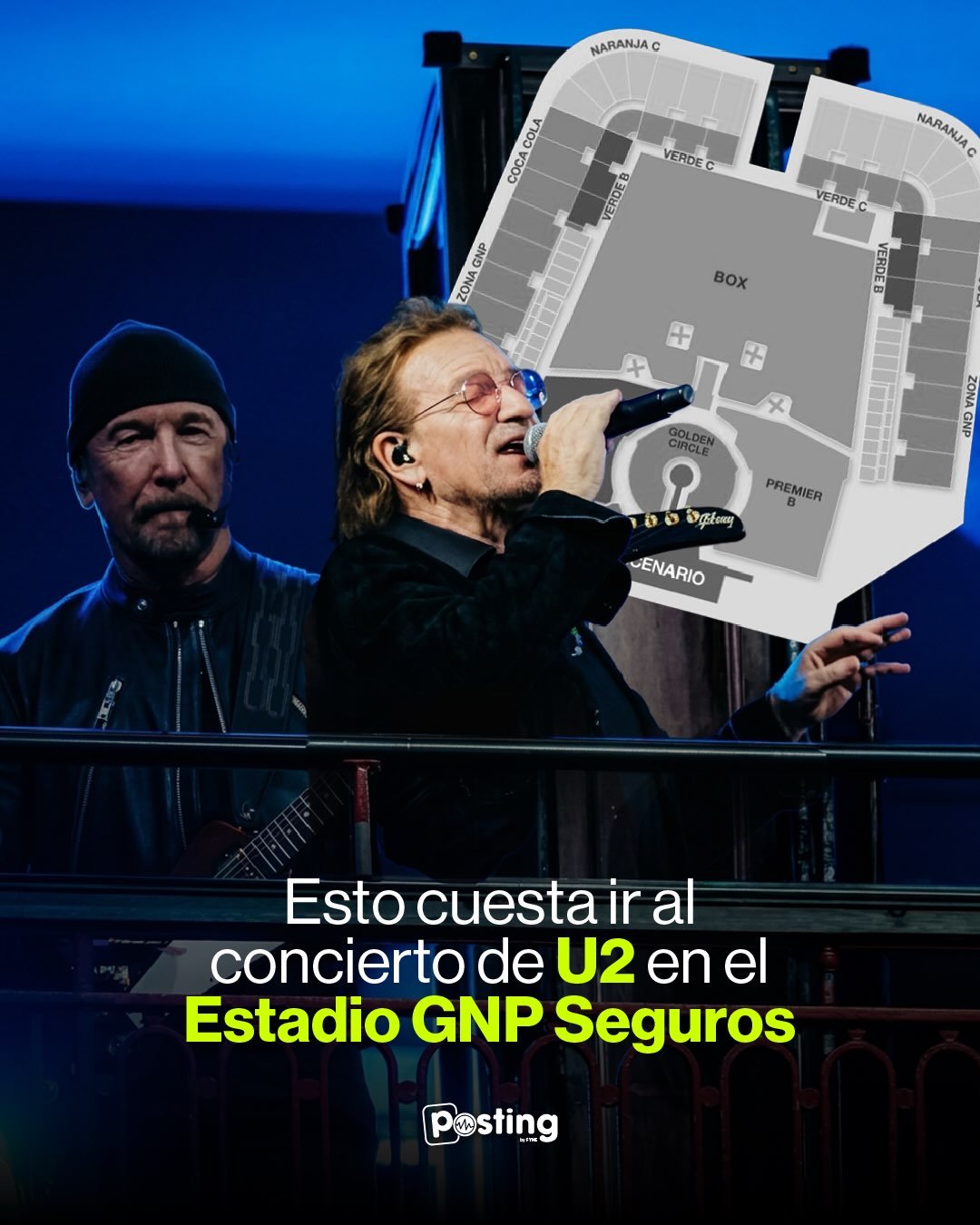 El concierto del a&ntilde;o ya tiene precios oficiales 🎸✨ 
U2 llega con su gira &ldquo;The Greatest Show on Earth World Tour 2027&rdquo; al Estadio GNP Seguros.&nbsp;

Aqu&iacute; te dejamos la lista de precios y el mapa de secciones para que vayas 