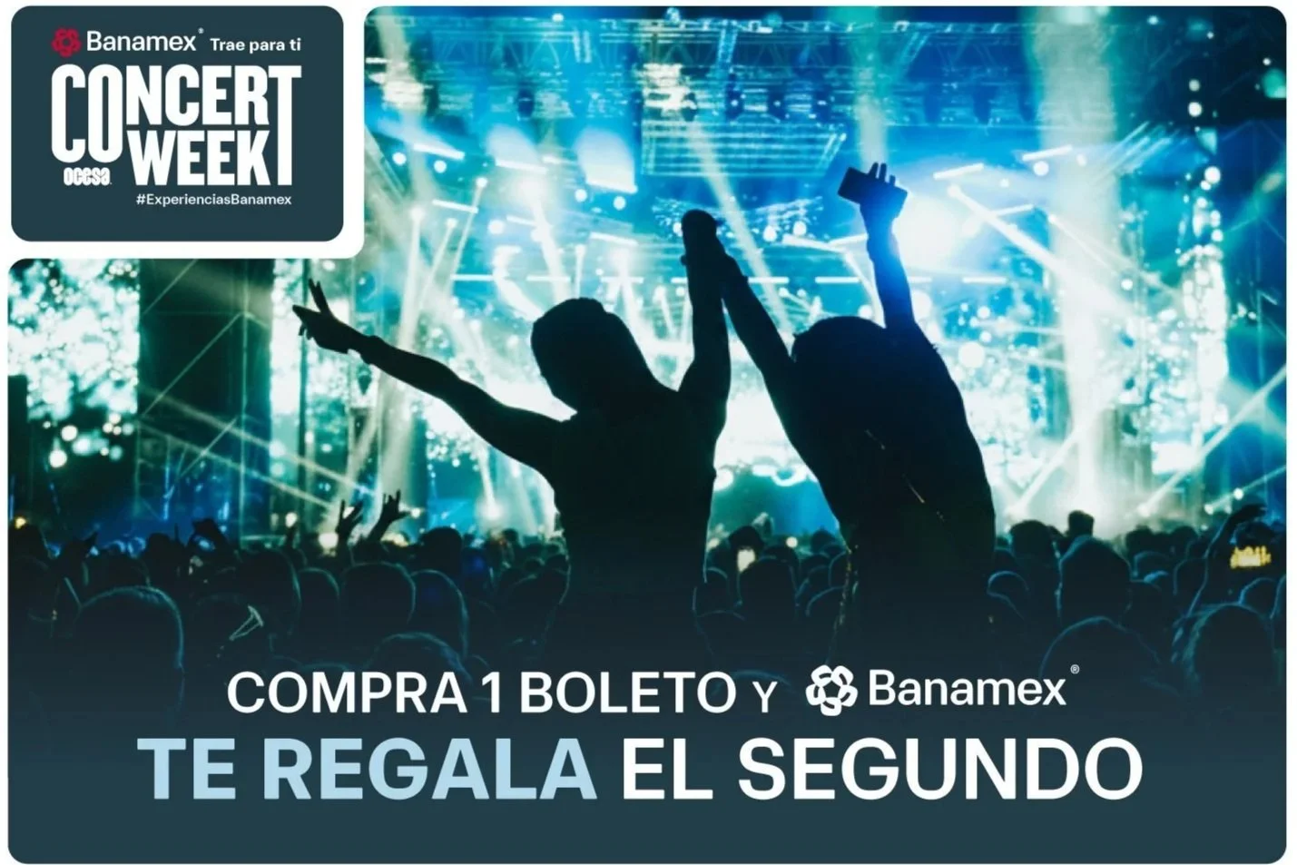 OCESA Concert Week regresa con más de 150 conciertos al 2x1 para clientes Banamex