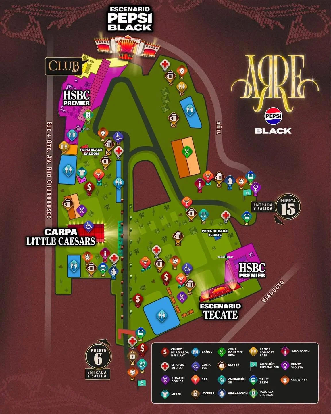 Mapa Oficial del Arre 2026