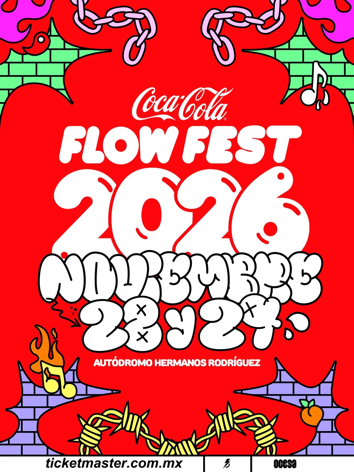 El festival de reggaetón más grande de América Latina ya tiene fecha: Coca-Cola Flow Fest 2026 vuelve al Autódromo