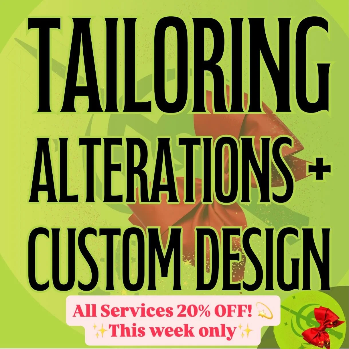 Did you KNOW? We mend and make repairs! Better yet - we can tech YOU, too! If you want, of course. We are happy to do the work, of course! Book your consultation today - 262-977.0447 💫

20% OFF! This week only! ✨

Fashion Design MENTORSHIP Programs,