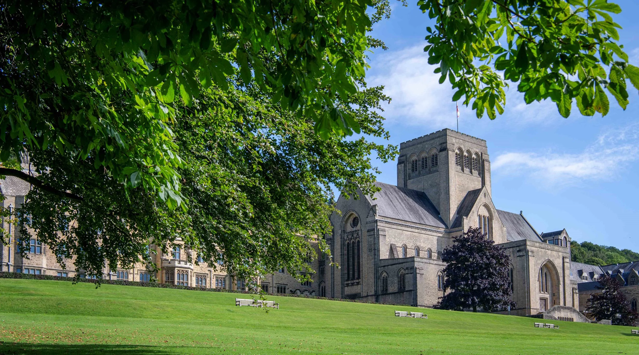 Abbey Exterior Summer (2), 26 August 2025, Ampleforth Abbey, credit Damian Bramley, copyright Ampleforth Abbey 2023 (small).jpeg