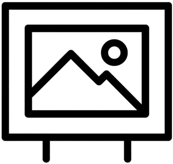 Geometric drawing a canvas