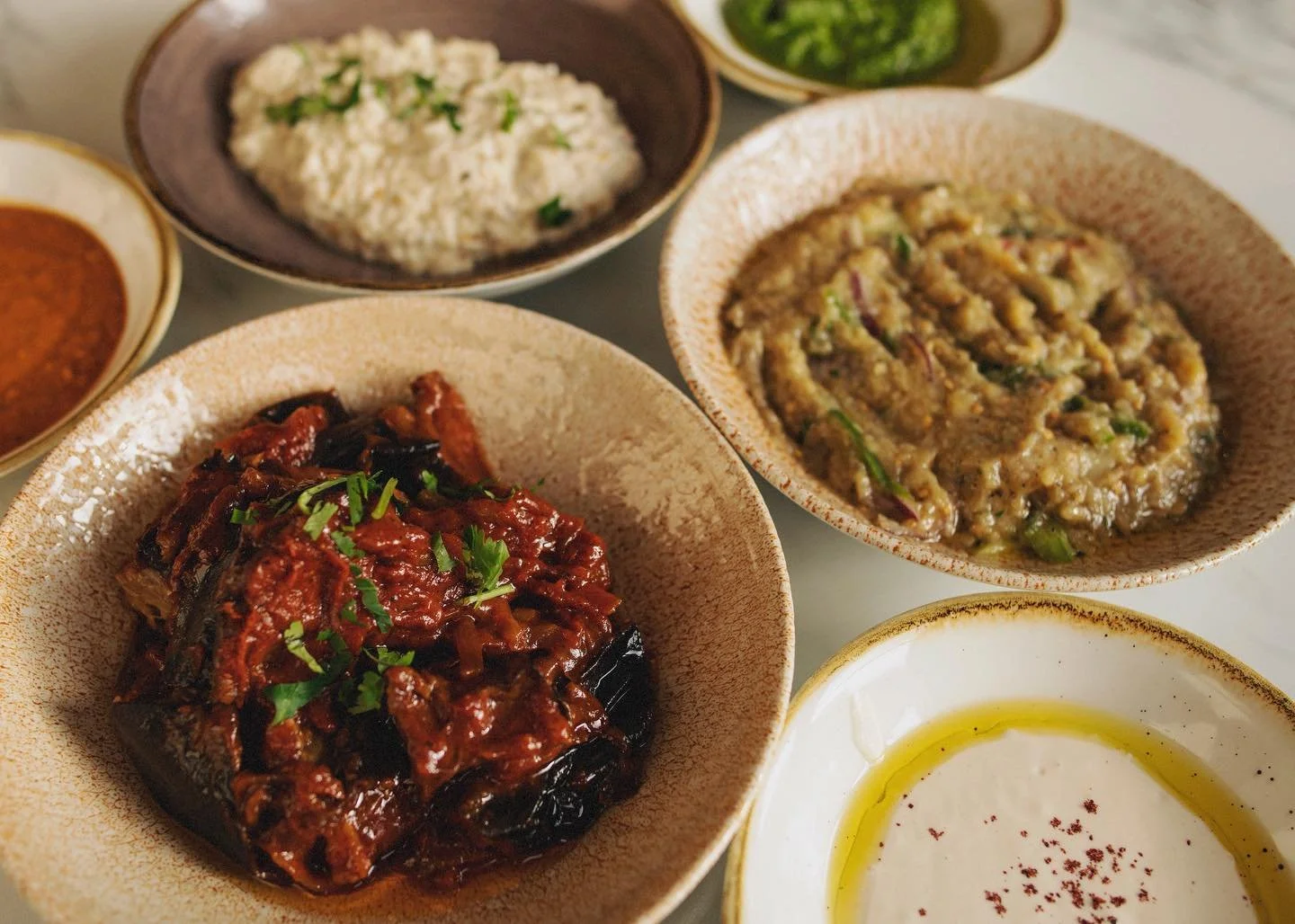 Eggplant three ways!

&bull;Babaganoush- creamy, smokey, decadent. 
&bull;Fried Eggplant- bursting with tangy goodness. 
&bull;Eggplant &amp; Pepper- a blast of freshness. 

Which do you prefer? 

#torontorestaurants #torontoeats #torontofoodie #food