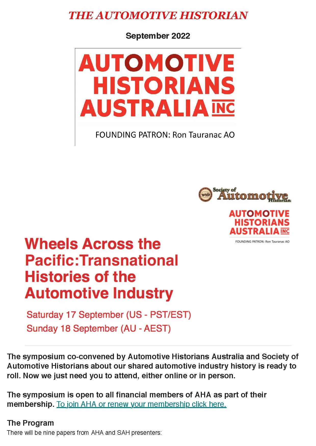 Automotive Historian Sept 2022