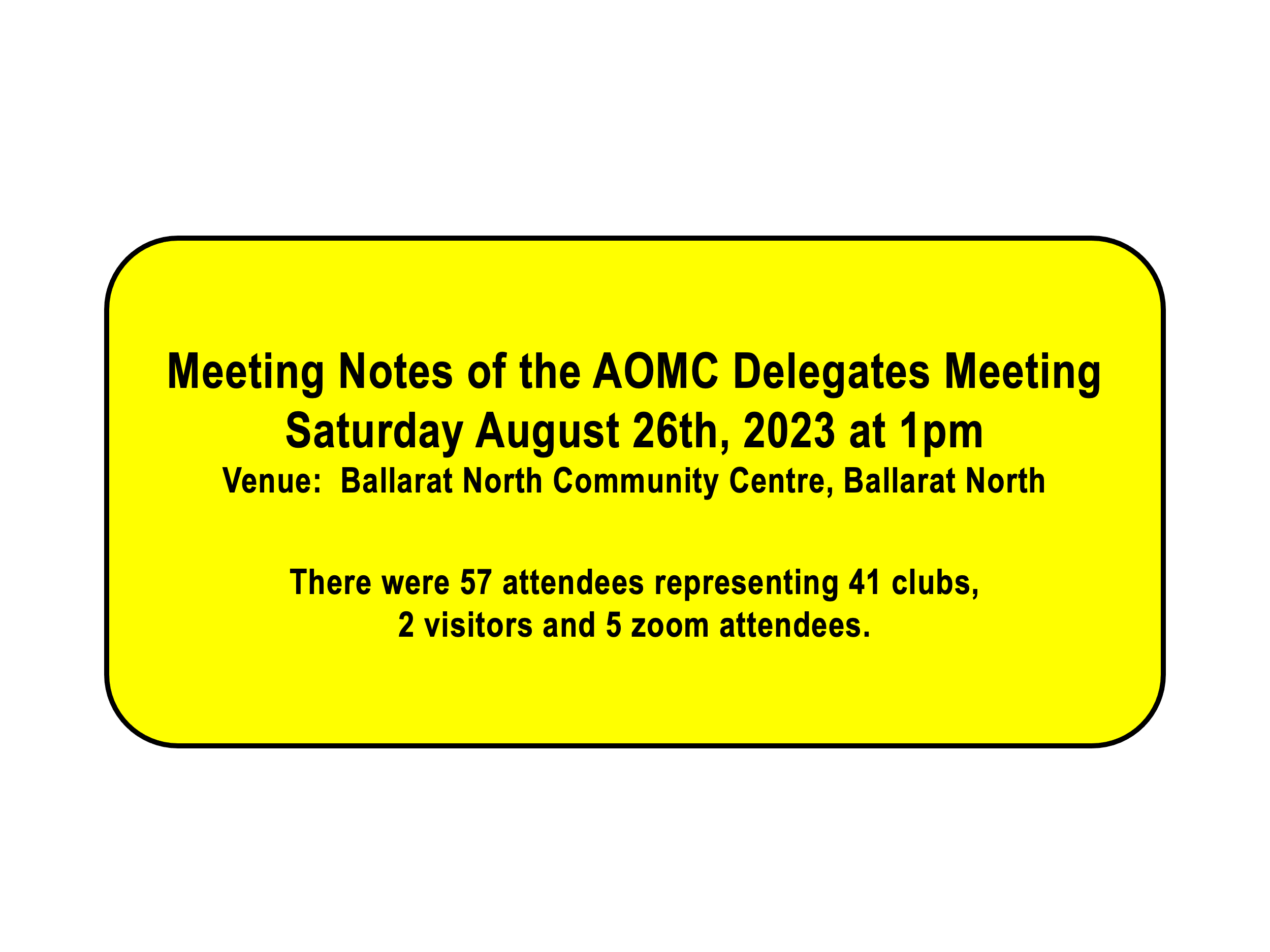 AOMC Country Delegates Meeting Notes