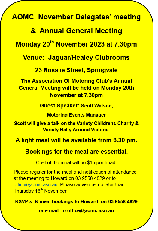 2023 AOMC Annual General Meeting Minutes