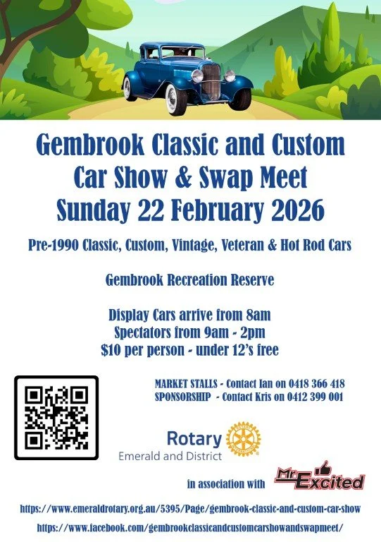Gembrook Classic & Custom Car Show & Swap Meet