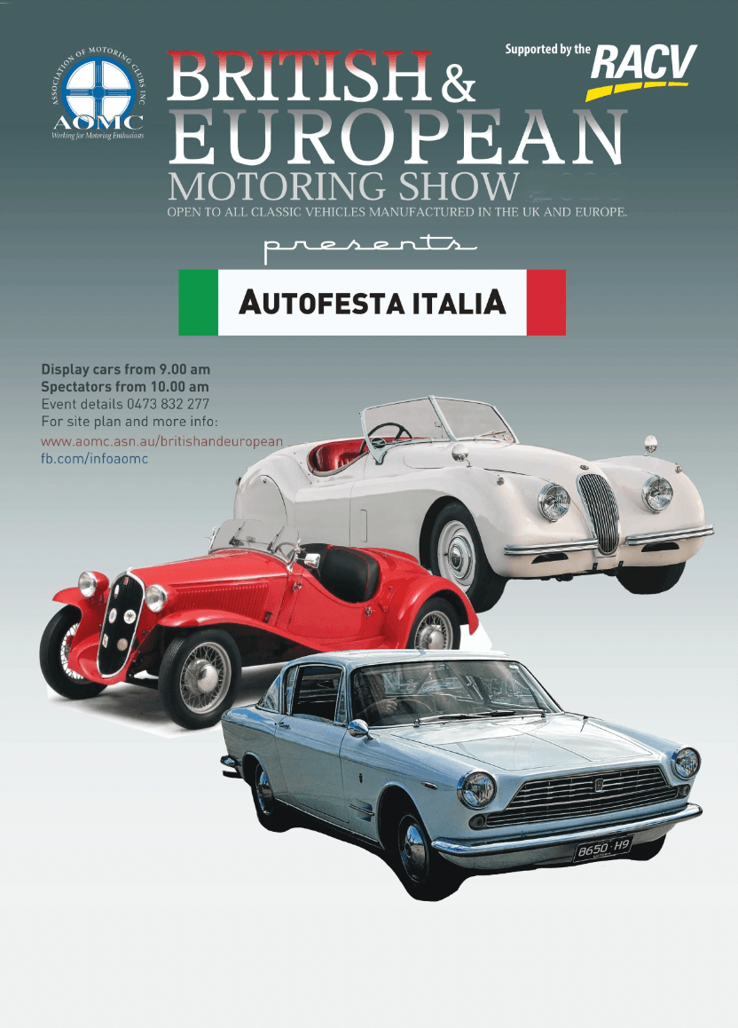 AOMC RACV British &amp; European Motoring Show
